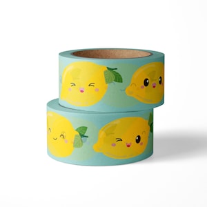 Lemon washi masking tape, citrus washi, fruit washi tape, lemonade tape, yellow washi tape, washi tape, planner stickers, scrapbook tape