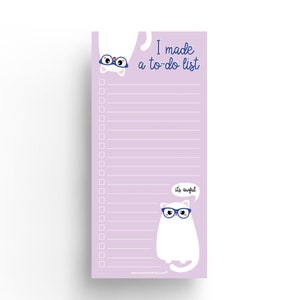 Blok zadań 10×21 cm Grumpy cat desk planer to do lista wygląda świetnie. Używaj go jako notatnika, notatnika, planera, bloku planu. Artykuły papiernicze