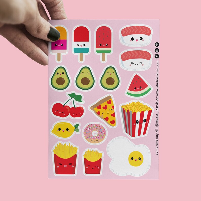 Kawaii Food Planner Sticker Sheet Cute Stationery Journal | Etsy