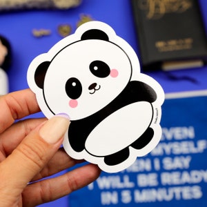 Panda vinyl car decal sticker. Lovely panda gift or present.  Great for laptop, snowboard or planners