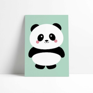 Leuke Panda alledaagse kaart. Panda geboortekaartje. Panda nieuwe ouders gefeliciteerd. Panda-verjaardagskaart