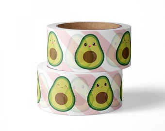 Avocado washi masking tape fun for decorating planners & snail mail. Avocado kawaii masking washi tape is a lovely food washi and great gift