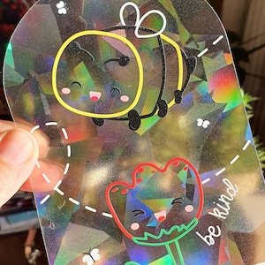 Suncatcher Sticker Rainbow kawaii Sun Catcher Rainbow Maker, Follow your rainbow Window Decal Sunshine Sparkle, Bright, Nursery image 5