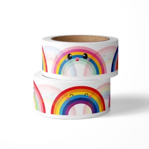 Rainbow washi masking tape is a scrapbook paper tape for fun rainbow bullet journalling , rainbow crafting, rainbow gift wrapping and more