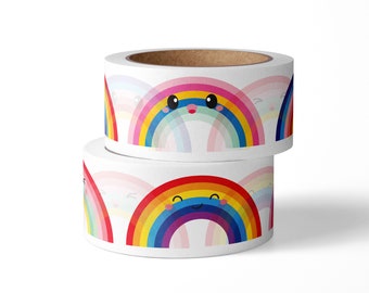 Rainbow washi masking tape is a scrapbook paper tape for fun rainbow bullet journalling , rainbow crafting, rainbow gift wrapping and more