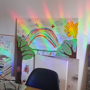Suncatcher Sticker Rainbow kawaii Sun Catcher Rainbow Maker, Follow your rainbow Window Decal Sunshine Sparkle, Bright, Nursery image 10