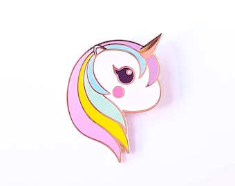 Unicorn rainbow pastel enamel pin badge is a cute kawaii gift for her or him and every pastel goth unicorn lover.