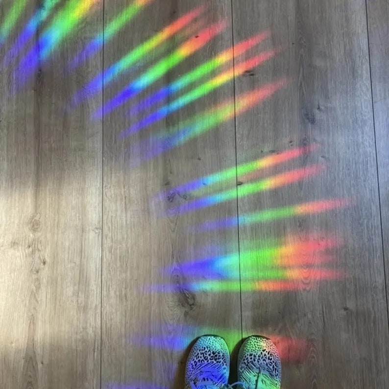 Suncatcher Sticker Rainbow kawaii Sun Catcher Rainbow Maker, Follow your rainbow Window Decal Sunshine Sparkle, Bright, Nursery image 9