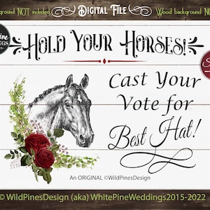 Kentucky Derby Best Hat Printable, Kentucky Derby Party Game, Derby Best Dressed, Derby Fancy Hat Award, Derby Party Decor, Derby Party Sign