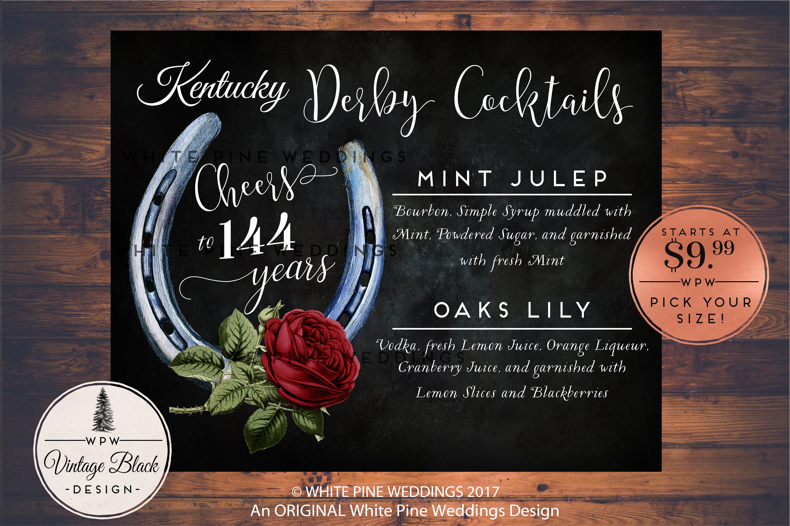 Mint Julep Drink Sign Kentucky Derby 145 Years Signature Etsy