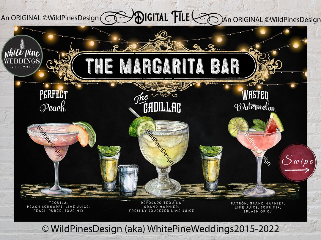 Margarita Bar Sign Printable, Margarita Fiesta Sign, Margarita Wedding ...