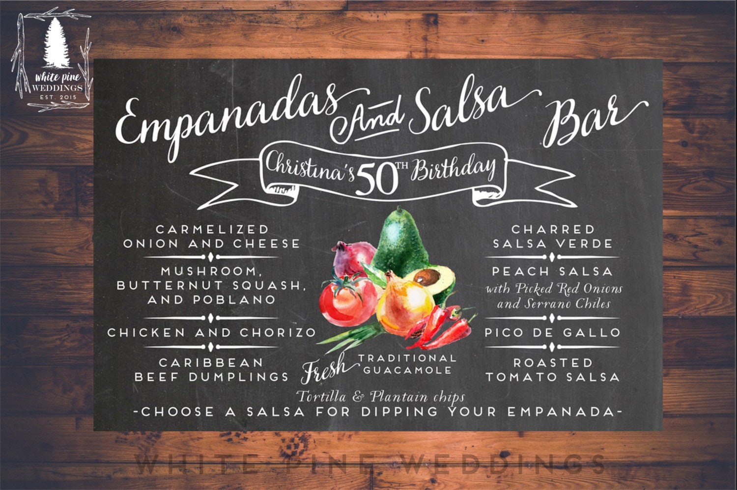 PRINTABLE Menu Taco Bar Chalkboard Catering Menu Fiesta | Etsy