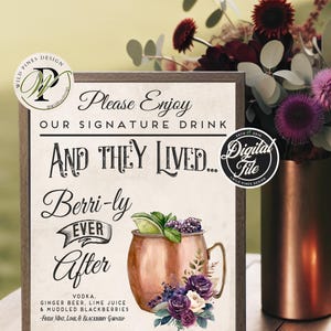 Signature Drink, Fall Wedding, Blackberry Moscow Mule, Autumn, Purple Plum, Drink Menu, Mulberry, Engagement