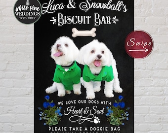 Dog Treat Sign, Dog Favors sign, Dog Biscuit Bar Sign, Wedding Pet Favors Sign, Cat Favors, Pet Treat Sign, Pet Snack Sign, Pet Take A Treat