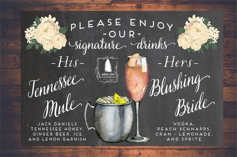 Download Wedding Signature Drink Sign Moscow Mule Wedding Bar Menu ...