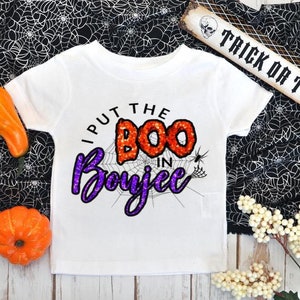 I put the boo in boujee. Mommy and me Halloween Graphic Tees | Etsy