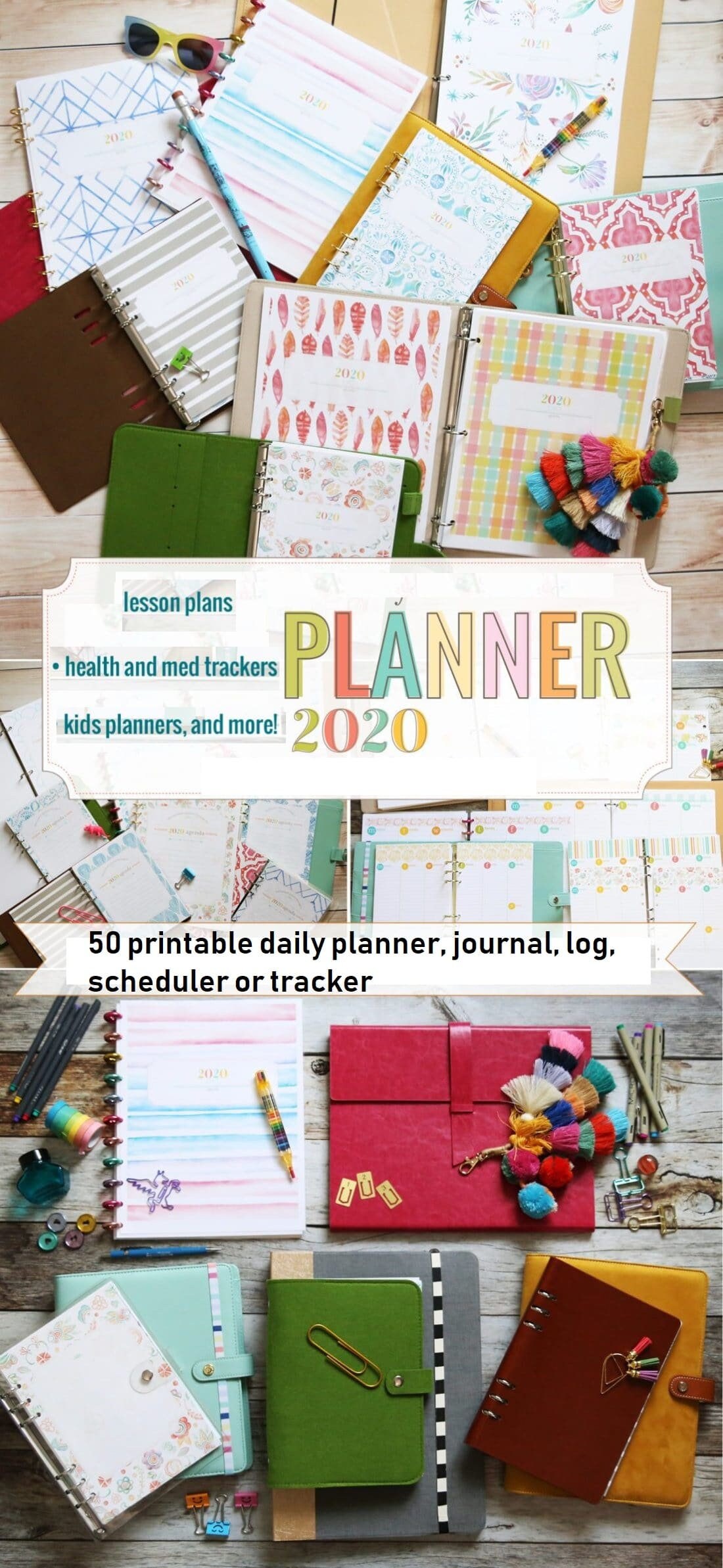 50 Printable Daily Planner, Journal, Log, Scheduler or Tracker - Etsy