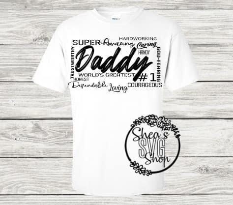 Daddy SVG File, Fathers Day digital file, Svg cut files for cricut an…