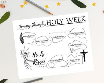 Journey Through Holy Week PRINTABLE