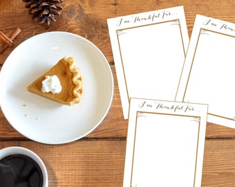 Thankful Cards || Thanksgiving Printable || Table Setting Printable
