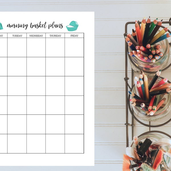 Homeschool morning time planner etsy