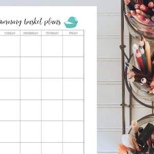 Morning Time Basket Printable || INSTANT DOWNLOAD, Homeschool ...