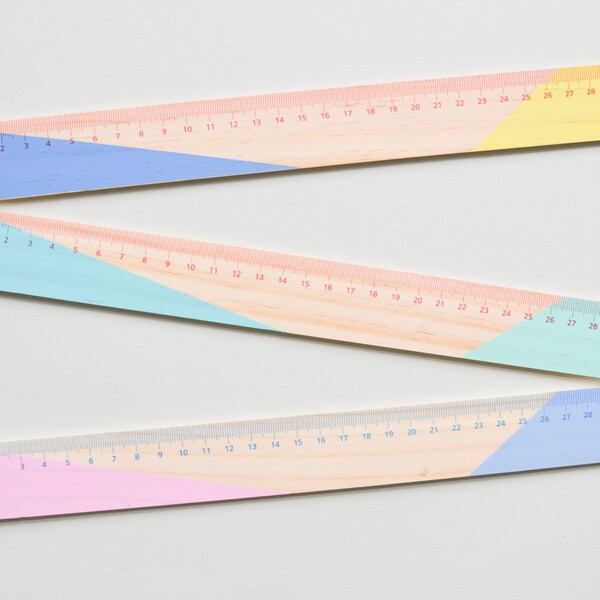 Liniaal pastellfarben 30 cm school heerser, sereniteit Rozenkwarts tabel Accessoire, beuken houten liniaal OR014
