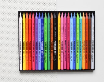 24 woodless colored pencils, Progresso woodless pencils, multi-color Koh-i-noor