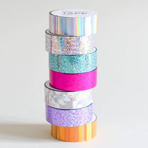 Hula hoop tape iridescent & holographic (Base price 0,40 EUR / m)