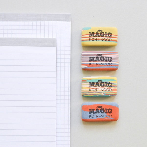 Eraser Magic Koh-i-noor marbled multi colored rubber