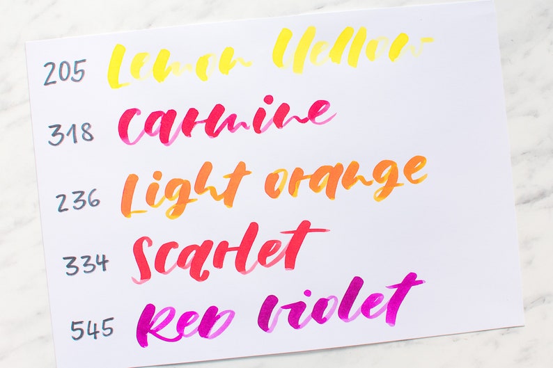 Handlettering Pens Ecoline Brush Pens Calligraphy Pens Etsy