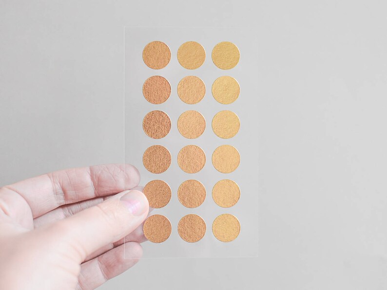 Gold circle stickers gold round stickers Gold dots gold Etsy