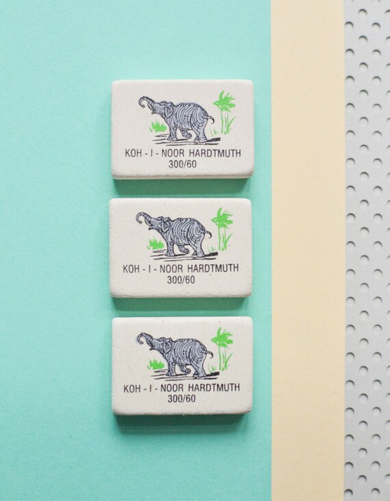 Elephant Eraser Koh I Noor Erasers 300 60 Mini Eraser Etsy