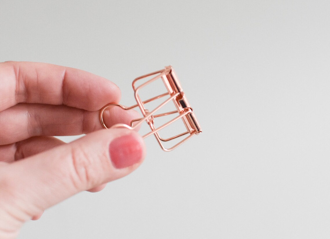 6 Copper Bulldog Wire Clips Copper Foldback Clips Metal Etsy