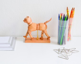 Kat model, tekening model kat, tekening pop kat, houten kat OR006