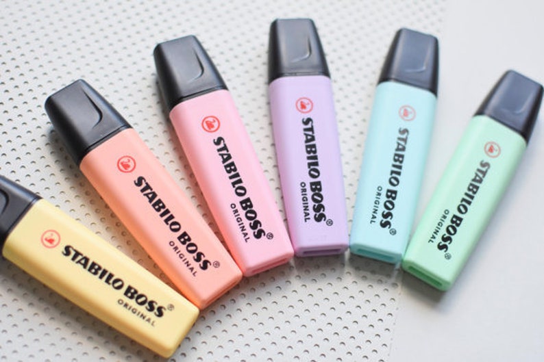 6 Stabilo Pastel highlighters Pastel highlighting pens Etsy