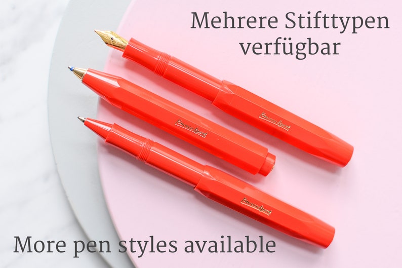 Kaweco Sport Classic Rollerball Pen Red Roller Ball Pen Ink Etsy