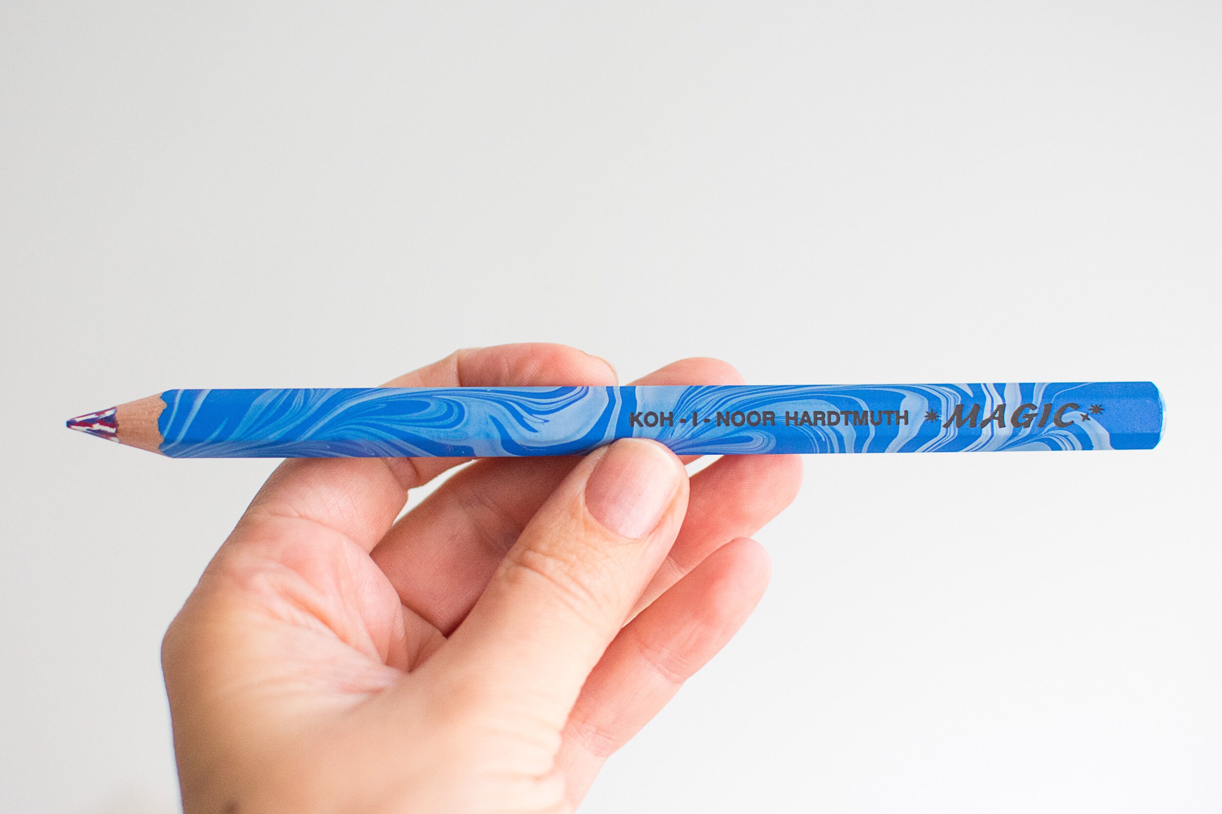 Marbled Colored Pencil Marbleized Pencil Crayon Multicolored Etsy