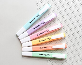 Stabilo Cool Swing Pastel, Stabilo Pastel highlighters, Pastel highlighting pens, Pastel markers, Pastel Highlighters, Stabilo Cool Swing