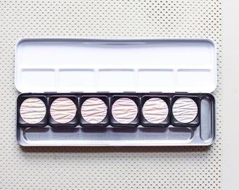 Iridescent Watercolors, Finetec Palette Watercolors Paint Box, school paint box