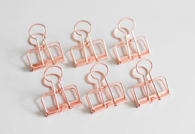 6 Copper Bulldog Wire Clips Copper Foldback Clips Metal Etsy UK