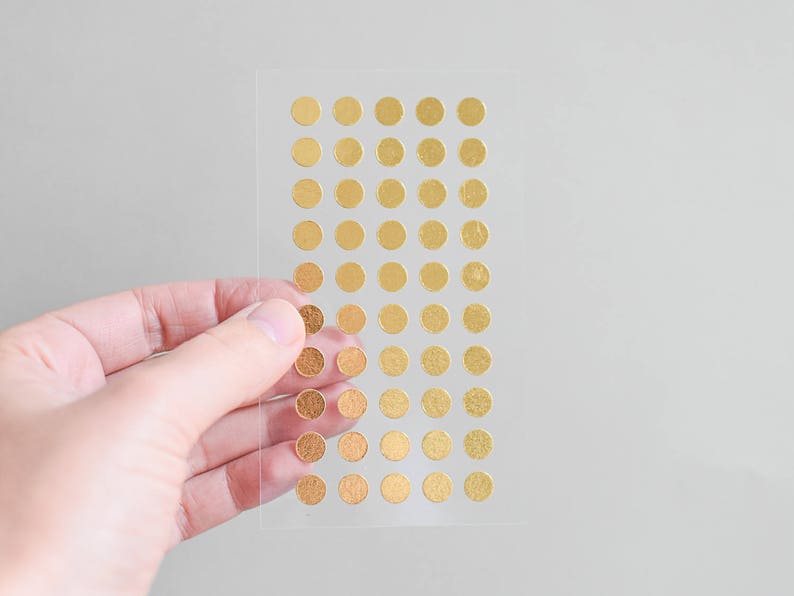 Gold circle stickers gold round stickers Gold dots gold Etsy