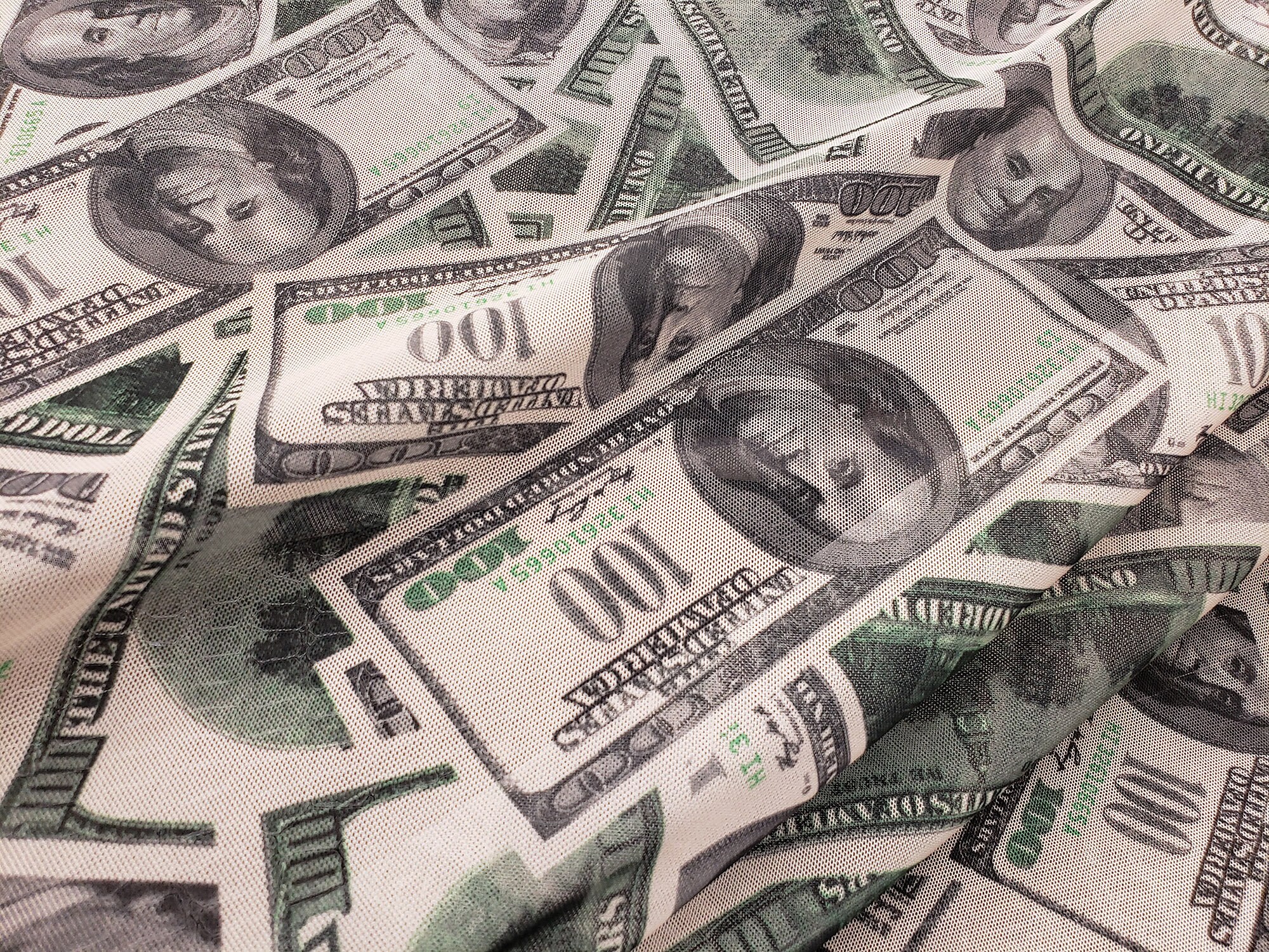 Dollar Bills Money Print 4 Way Stretch Nylon Mesh / by the - Etsy