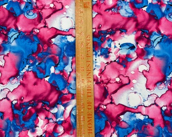 Tela de nailon lava spandex con estampado tie dye, elástica en 4 direcciones, de 60" de ancho, vendida cortada a medida (3 colores diferentes disponibles)