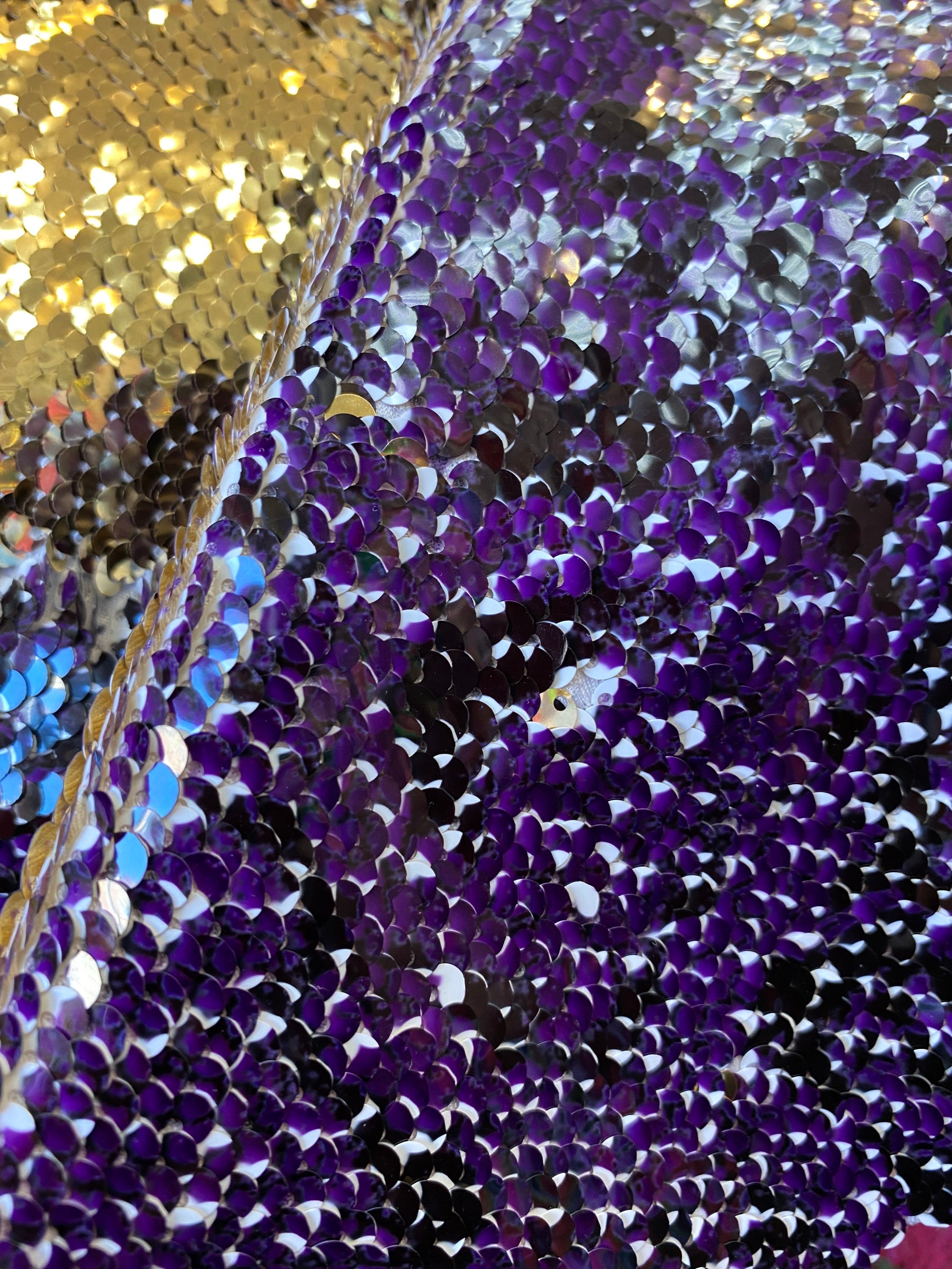 Sequins Snake Print/gold Reversible Flip up Sequins Fabric. Two Tone ...