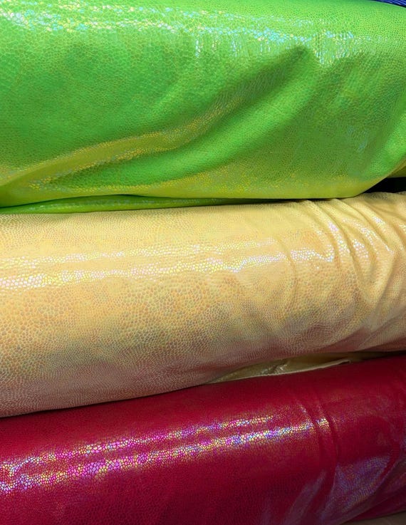 NEW MULTICOLOR Neon Scales on Spandex, 60" inch, sold by the yard