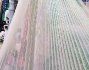 Accordion  Pleated organza Iridescent, 45" wide sold by the yard