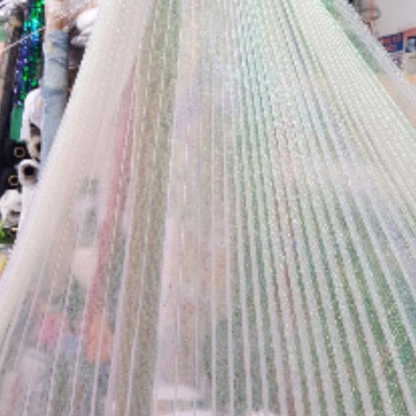 Accordion  Pleated organza Iridescent, 45" wide sold by the yard