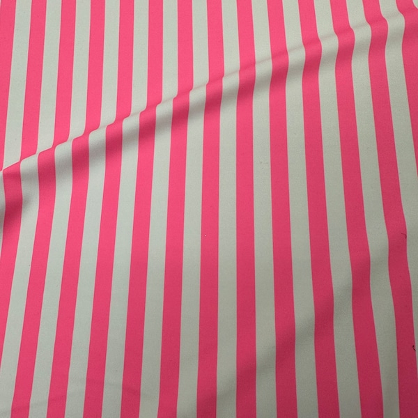 White and Black Striped Spandex Fabric Etsy