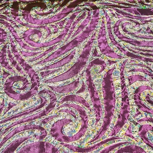 4 way stretch poly spandex mystique magenta/silver
